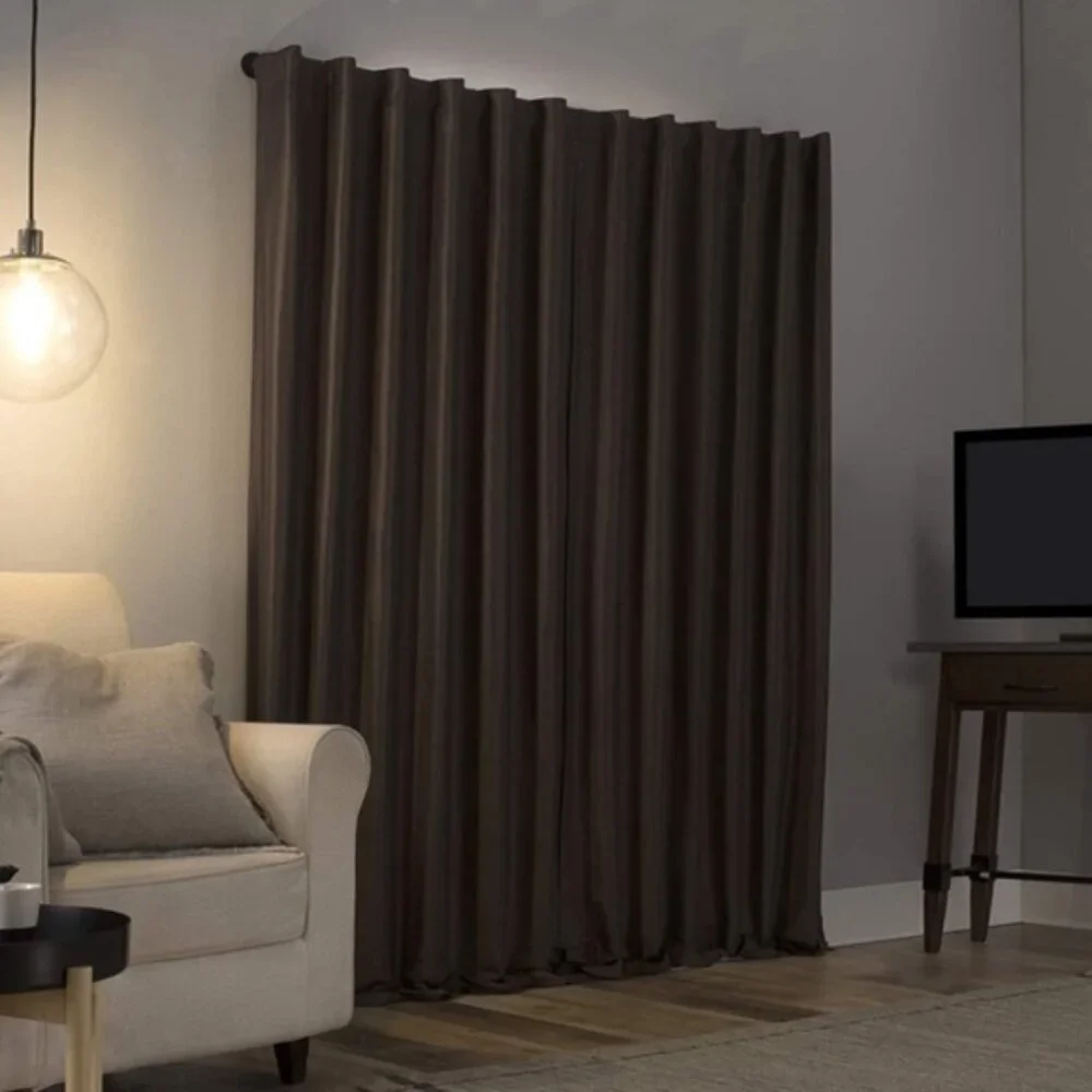 Sun Zero Faux Dupioni Silk Thermal Blackout Back Tab Curtain  50